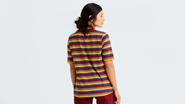 Best T-shirt /Fjällräven Cotton Striped Donna Donna Abbigliamento Casual·T-Shirt