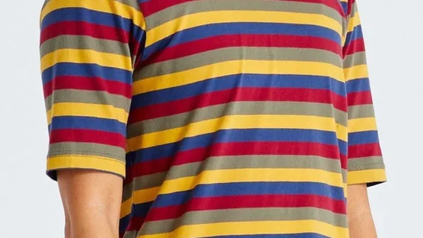 Best T-shirt /Fjällräven Cotton Striped Donna Donna Abbigliamento Casual·T-Shirt
